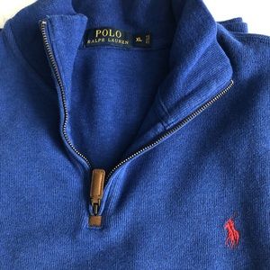Ralph Lauren Polo 1/4 zip pullover royal blue
